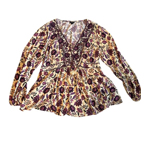 Torrid Set of 3 Long Sleeve V Neck Blouses Size 0 - Picture 2 of 14